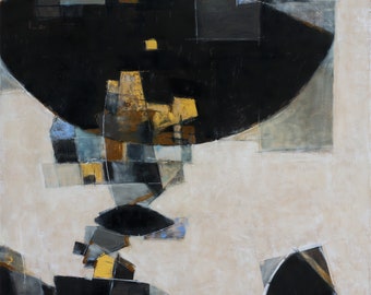 Large abstract painting 48X48 in Oil