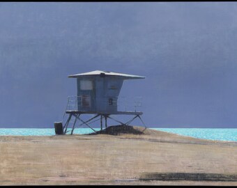 Bright Sky Noon and Lifeguard Tower
