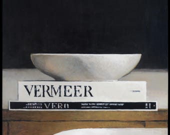 Vermeer Still Life 30x30 inch Oil Bo Kravchenko