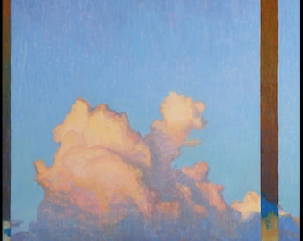 Growing Cumulus Clouds, Framed, Oil