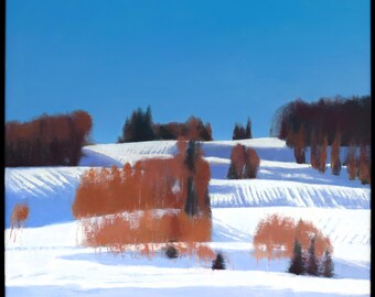 Slopes Ready to Ski 30x30inch Oil