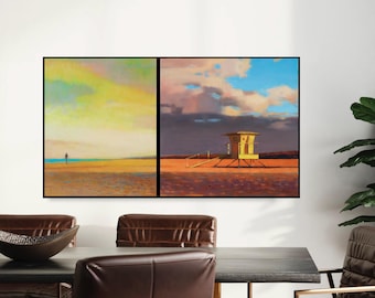 Memories of the Future 30x54in Framed Oil by Bo Kravchenko