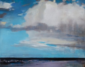 huge cloud on the ocean 30x30" Oil Acrylic Bo Kravchenko