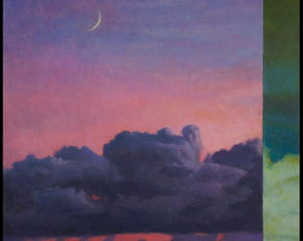 Meditation on Twilight, Framed, Oil