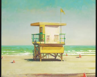 Bright Yellow Light  30x30 inch Oil Framed