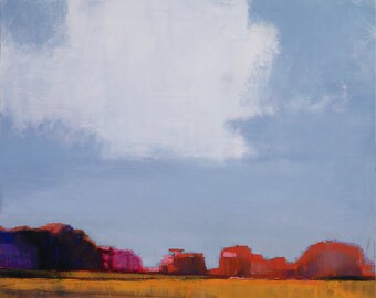 Good Day 30x30" Oil Acrylic