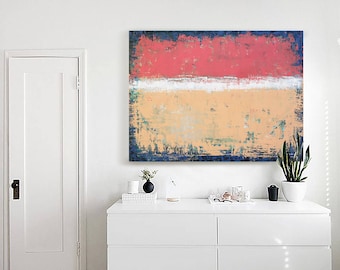 Pink summer 30x40" Oil Acrylic