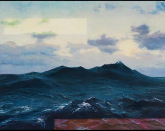 Impending Wave, Framed, Oil