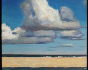 Low Clouds  Oil Painting Framed