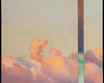 Peaceful Clouds Contemporary Landscape Art
