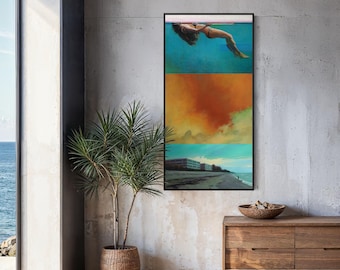 Between Heaven and Earth Diptych Contemporary Landscape Art