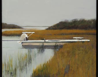 Great Grey Mood 51x61 cm Oil Framed