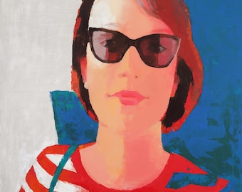 Shine Bright She Oil Acrylic Bo Kravchenko