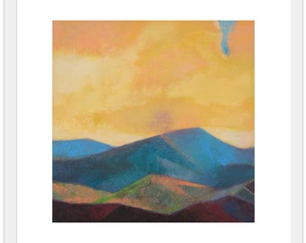 After a trip to the mountains 10x10 in Art Print on Paper