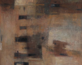 Wabi Sabi #7 Abstract 48X48 in Oil Acrylic Bo Kravchenko