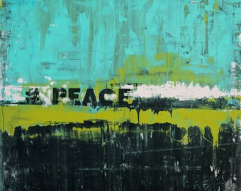 Abstract 60X48 inch Peace Acrylic