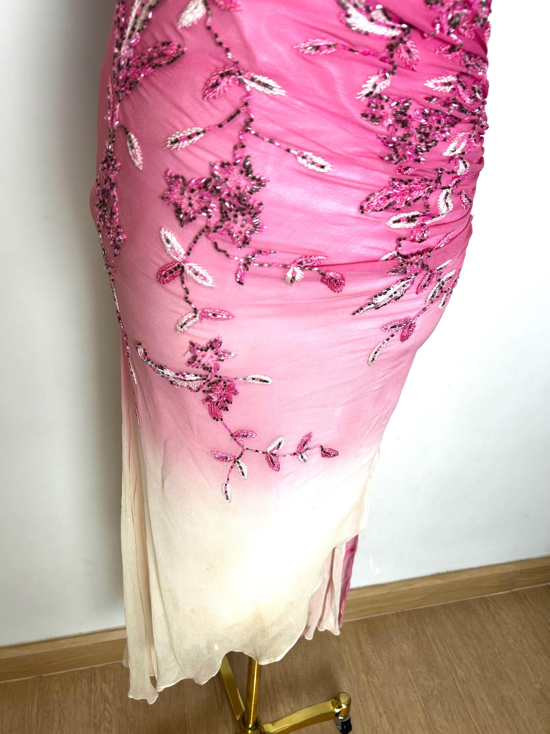 cache pink sequin dress Cache long sleeve sequin dress