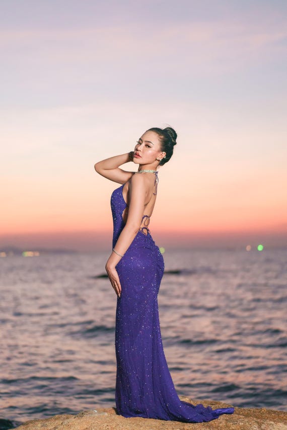 orange prom dress corset Wedtrend Women Sparkly Mermaid Long Evening Dress With Slit, Orange / US10 Size:34W | 34-36L comfortable fit YGroup_BEBE2001 Couture Dress Mini Dress