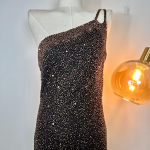 scala one shoulder sequin dress Sequin One Shoulder Dress By SCALA -60285, DOLPHIN