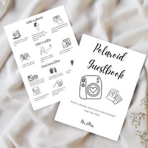 Instax Photo Guestbook, Polaroid Guestbook Sign Wedding Guestbook Printable, Whimsical Wedding Guestbook, Instax Mini 12, Wedding Decor