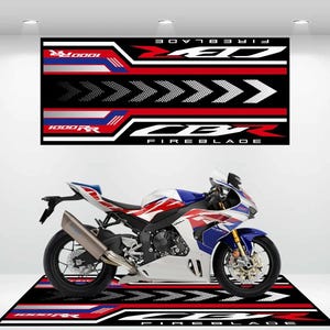 Honda Style CBR 1000RR - Fireblade   Personalized Rug Motorcycle Floor Bottom