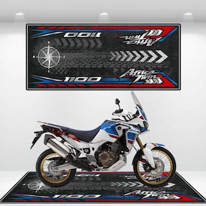 Honda Style Africa Twin Garage Mat - Personalized Rug Motorcycle Floor Bottom Pit Mat