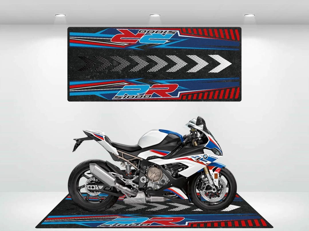 BMW Style S1000RR Motorcycle Mat Personalized Rug Motorcycle Floor ...