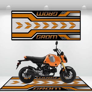 Honda Style Grom Motorcycle Mat  Personalized Rug Motorcycle Floor Bottom