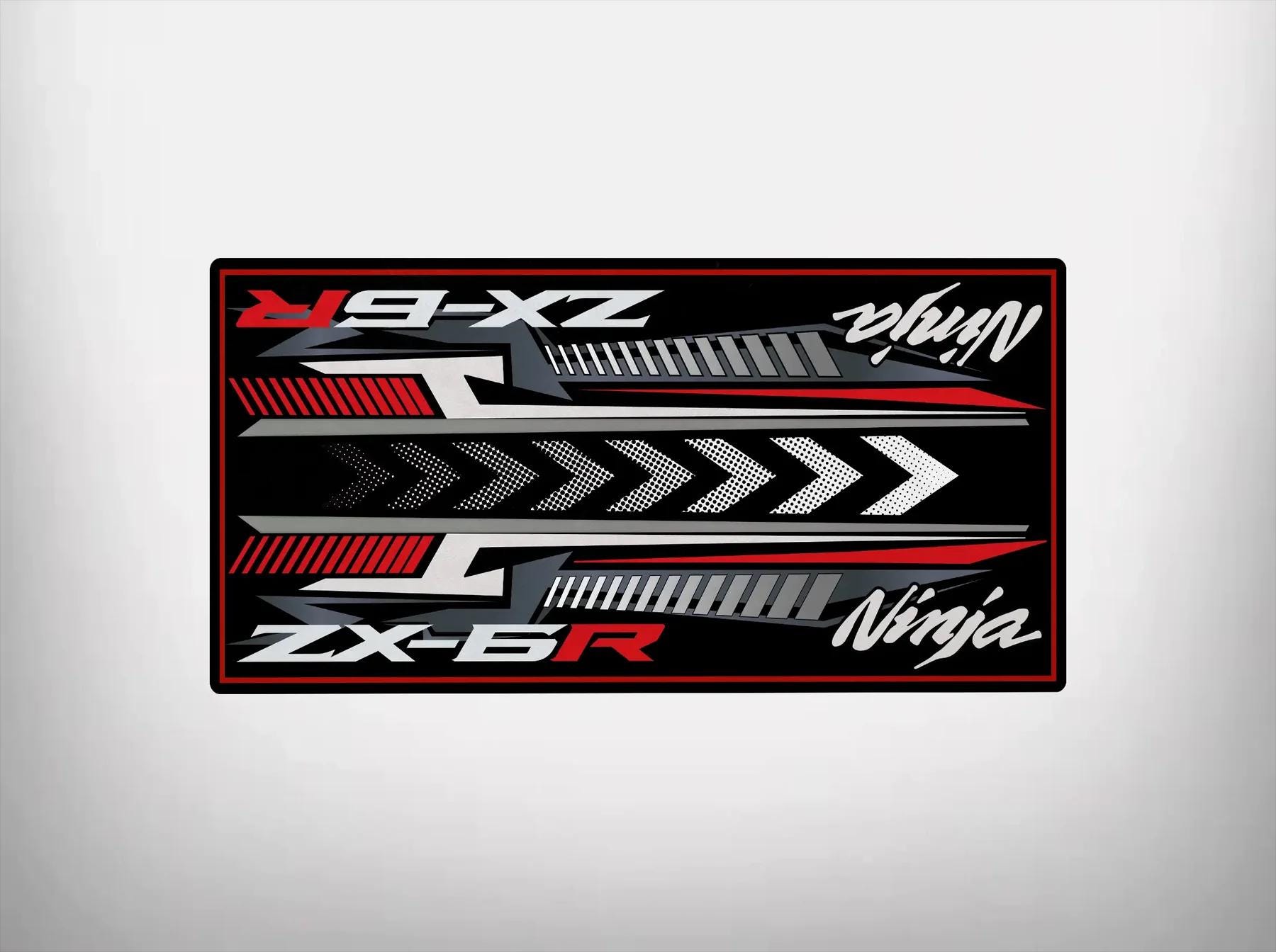 カワサキスタイル Ninja ZX-6R バイクマット パーソナライズラグ