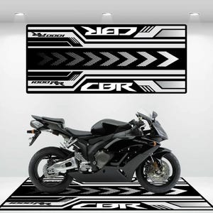 Honda Style CBR 1000RR Motorcycle Mat  Personalized Rug Motorcycle Floor Bottom