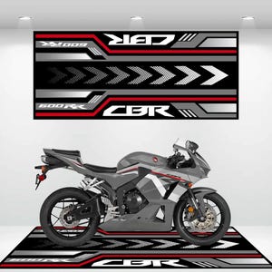 Honda Style CBR600RR Motorcycle Mat Personalized Rug Motorcycle Floor Bottom