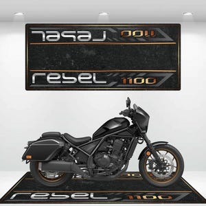 Tapete de garaje Honda Style RESEL 1100 - Tapete personalizado para piso de motocicleta