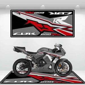 Honda Style CBR600RR Motorcycle Mat  Personalized Rug Motorcycle Floor Bottom
