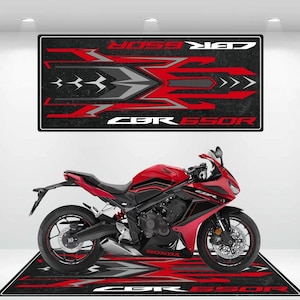 Honda Style CBR 650R Garage Mat - Personalized Rug Motorcycle Floor Bottom Pit Mat