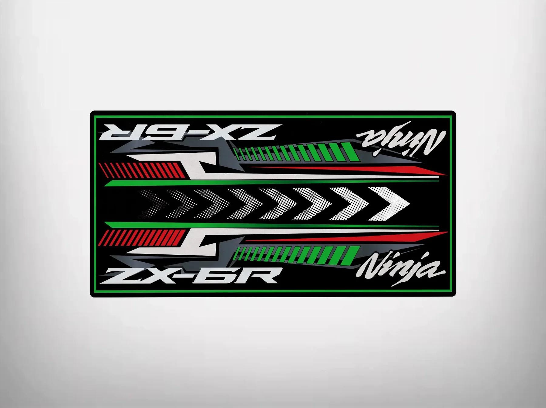 カワサキスタイル Ninja ZX-6R バイクガレージマット パーソナライズ