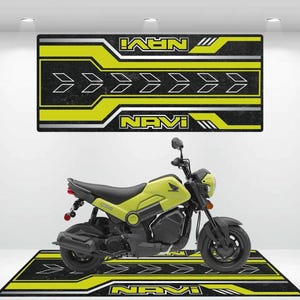Motorcycle Mat For Honda Style Navi - Garage Mat - Personalized Rug