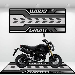 Honda Style Grom Motorcycle Mat Personalized Rug Motorcycle Floor Bottom