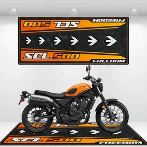 Motorcycle Mat for Honda SCL500 - Garage Mat - Personalized Rug