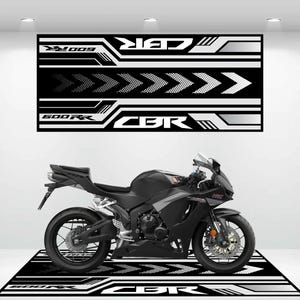 Honda Style CBR600RR Motorcycle Mat  Personalized Rug Motorcycle Floor Bottom