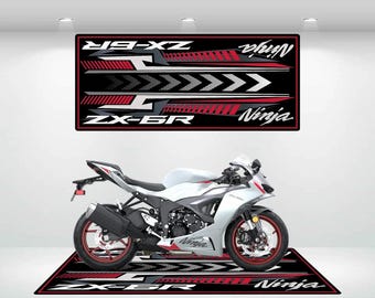 カワサキスタイル Ninja ZX-6R バイクマット パーソナライズラグ