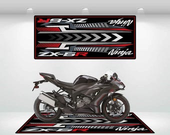 カワサキ Ninja ZX-10R パーソナライズピットマット オートバイ