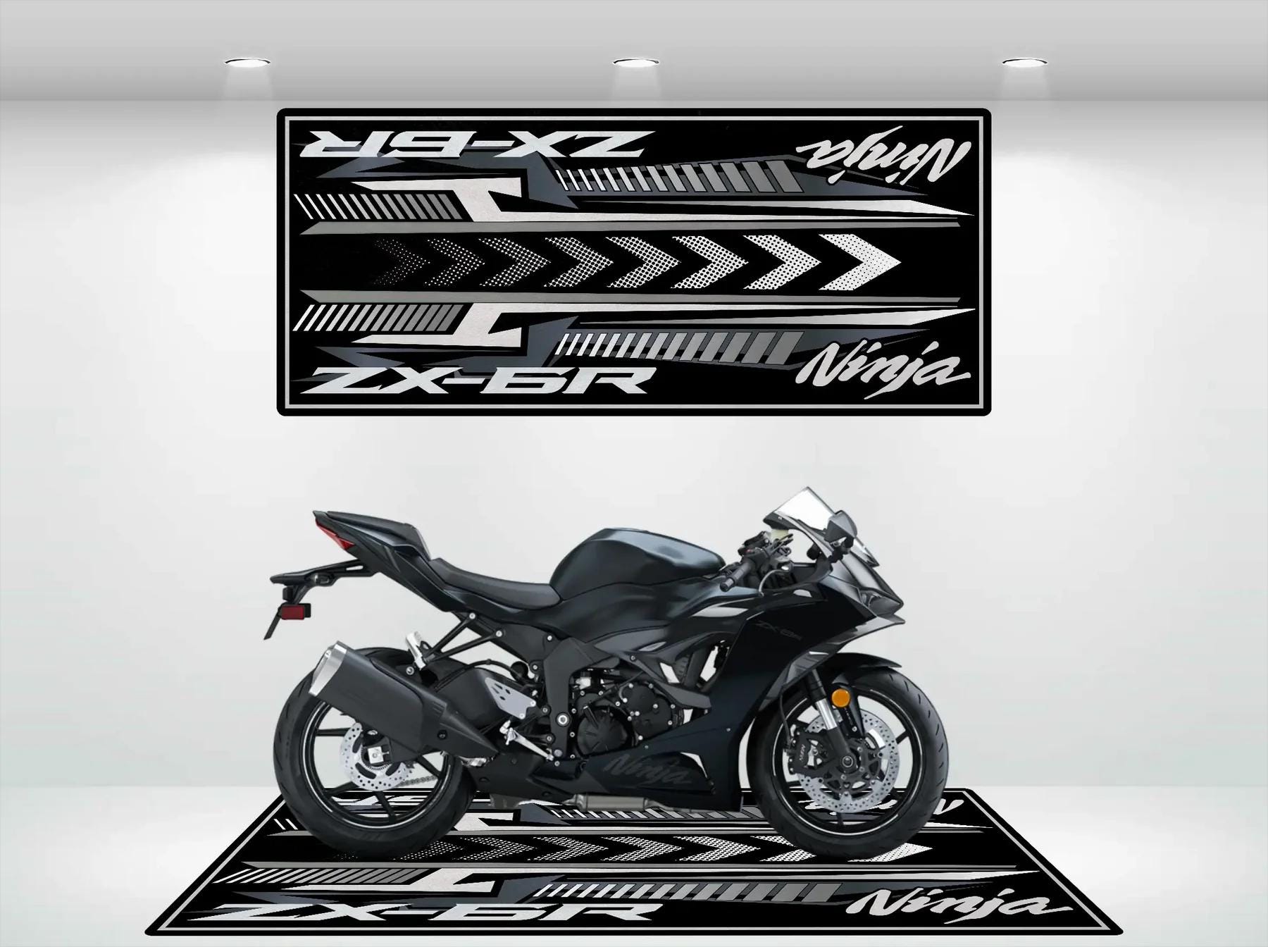 カワサキスタイル Ninja ZX-6R バイクマット パーソナライズラグ