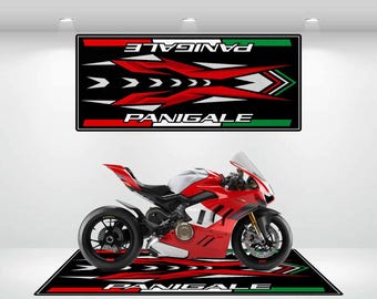 Alfombrilla para motocicleta diseñada para Ducati Panigale - Alfombra personalizada para el suelo de la motocicleta