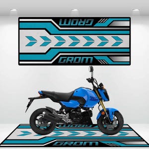 Honda Style Grom Motorcycle Mat Personalized Rug Motorcycle Floor Bottom