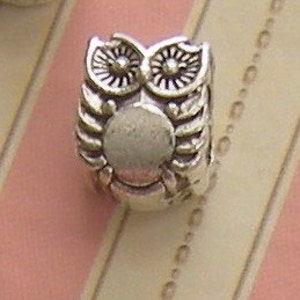 Owl, Large Hole European-style Spacer Bead