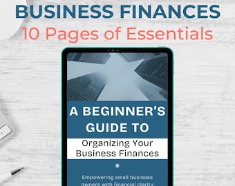 Beginner’s Guide to Small Business Finances: 10-Page Digital Workbook (Instant Download)