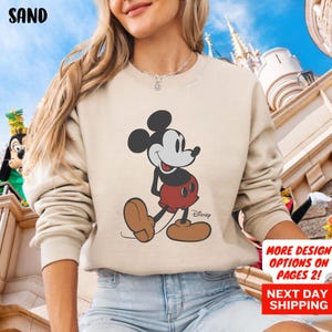 Mickey Mouse Sweatshirt, Disney Mickey Sweatshirt, Mickey Pose Sweatshirt, Disney Sweatshirt ,Classic Mickey Pose Sweatshirt, Disney Trip image 6