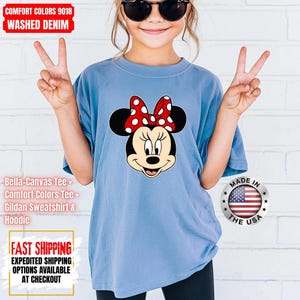 Disney Classic Minnie Mouse Shirt Retro Minnie T-Shirt for Disneyland Trip, Disneyland Holiday Family Matching Shirt, Disney Minnie Gift Tee image 13