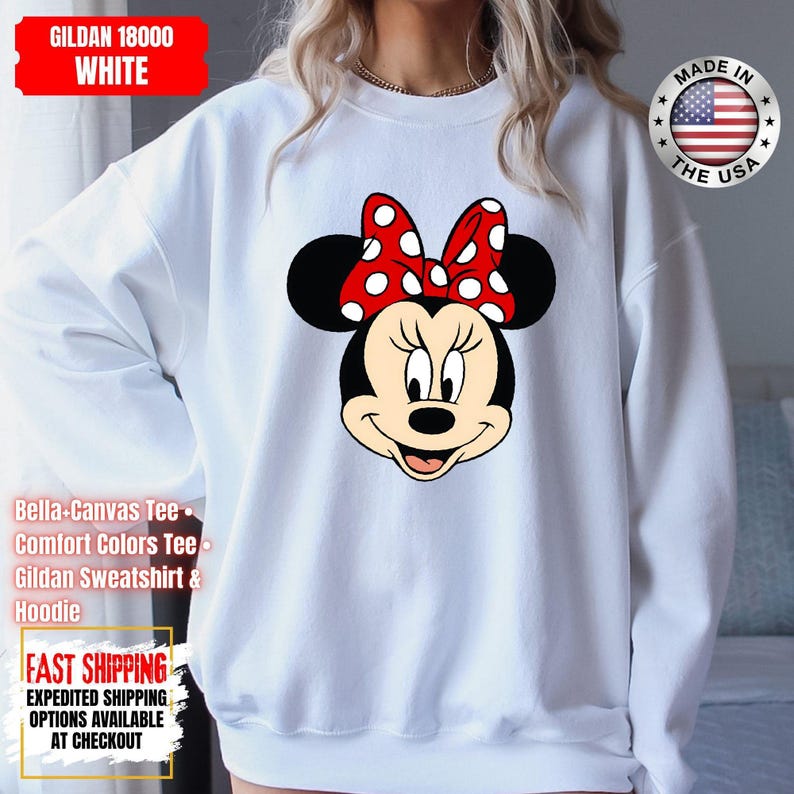 Disney Classic Minnie Mouse Shirt Retro Minnie T-Shirt for Disneyland Trip, Disneyland Holiday Family Matching Shirt, Disney Minnie Gift Tee image 6