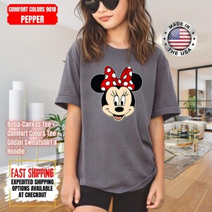 Disney Classic Minnie Mouse Shirt Retro Minnie T-Shirt for Disneyland Trip, Disneyland Holiday Family Matching Shirt, Disney Minnie Gift Tee image 9